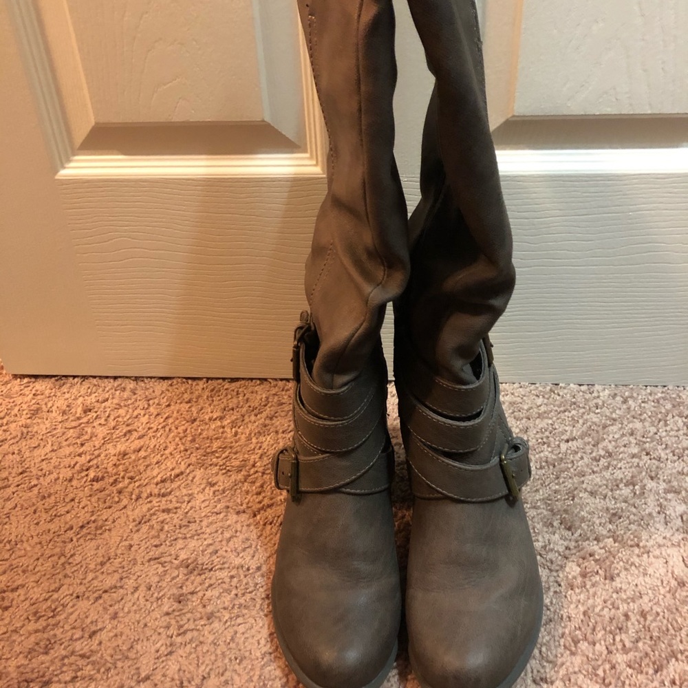 GRAY RIDING BOOTS - Picture 2 of 4